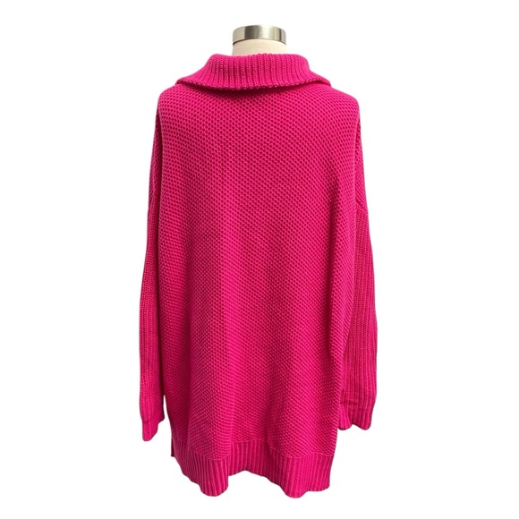 Ralph Lauren Ribbed Knit Shawl Collar Sweater In Pink Size 2X - Picture 5 of 7